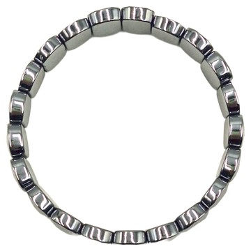 日正 鈦赫茲手珠/項鍊 橢圓切角手排 14mm  1條