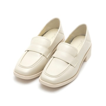 D+AF 英倫風方頭低跟便仕樂福鞋