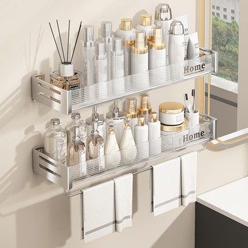 亞克力衛生間置物架浴室廁所免打孔壁掛洗漱臺墻上化妝品收納架子