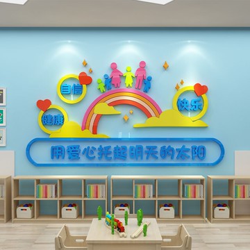 幼兒園墻面裝飾貼紙環創境布置成品材料輔導機構班級文化主題展示