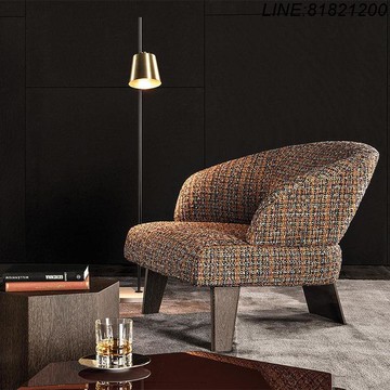 免運 公司貨 開發票 質量超讚 意式洽談實木沙發椅簡約現代售樓部樣板房單人沙發椅酒店大堂椅子 設計師款 沙發椅 休閒椅 展示椅