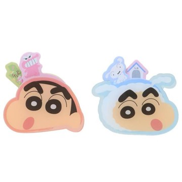 小禮堂 蠟筆小新 造型文具夾＆便條組 (大臉款)