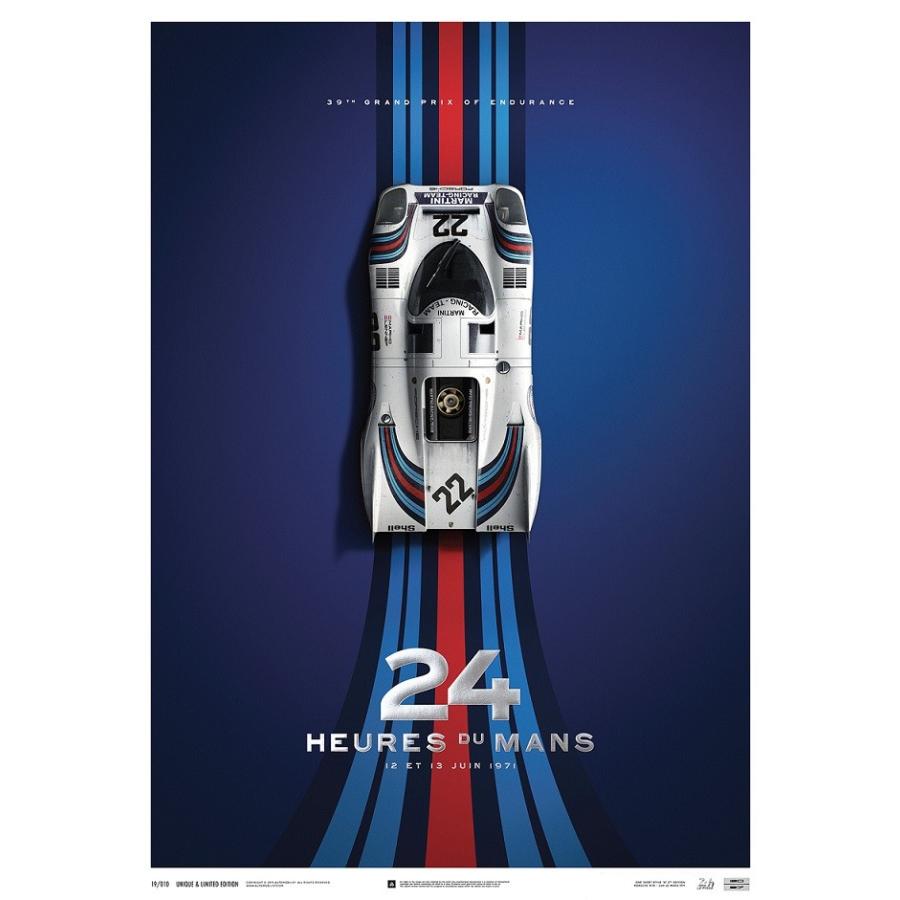 [50 x 70 cm] Porsche 917 Martini 24h Le Mans 1971 Unique  Limited Edition