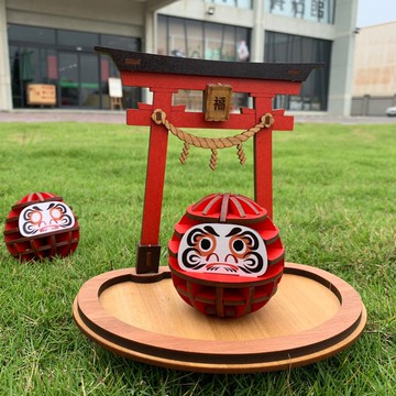 【手作DIY】鳥居 玄關鑰匙收納架 置物盤 玄關擺件 達摩 日本神社