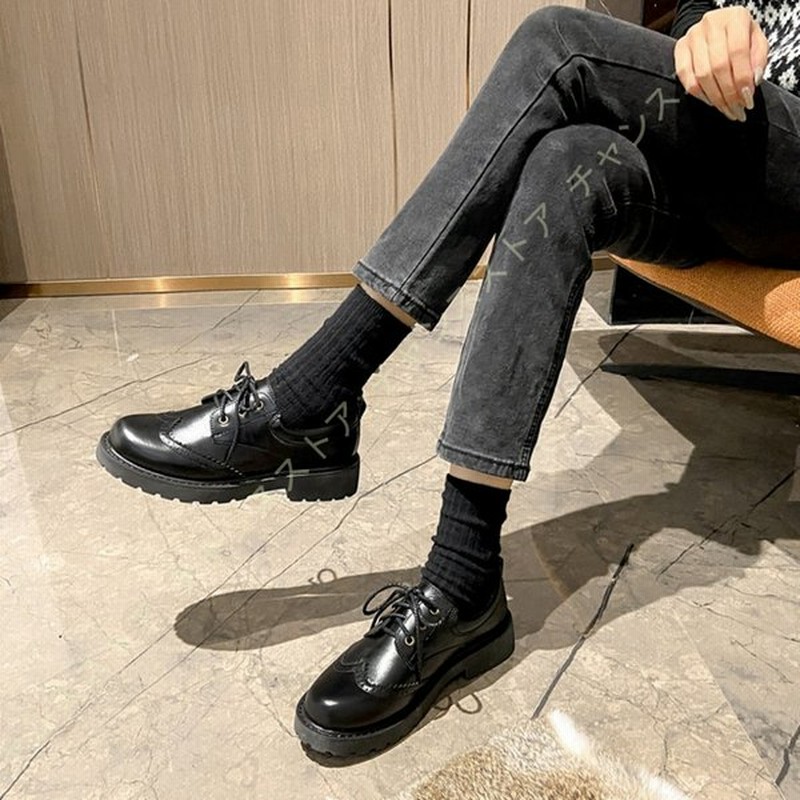 レースアップマニッシュシューズ おじ靴 太ヒール レースアップ レディース シューズ ローファー 3 5cm ローヒール オックスフォードシューズ 革靴 フォーマル 通販 Lineポイント最大0 5 Get Lineショッピング