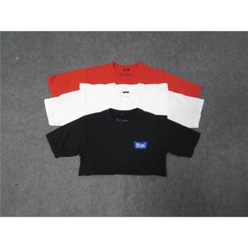 美式街頭潮牌素款短袖圓領全棉T恤純色滑板tee夏季運動街舞bboy