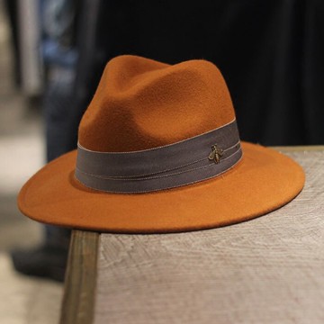 秋冬季蜜蜂毛呢帽子女英倫復古禮帽百搭爵士帽潮禮帽女 秋冬韓版1入