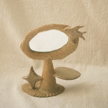 陶瓷座枱小鏡【B品】有瑕疵