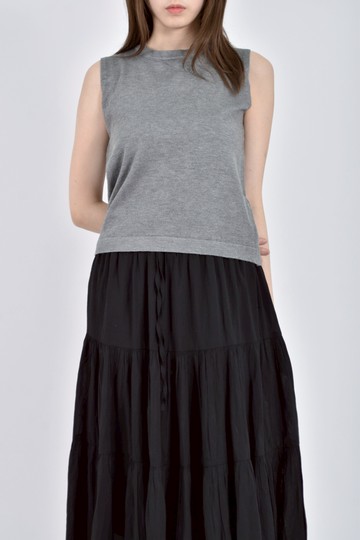 (M) bu jian質感針織無袖背心灰色上衣