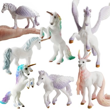 🌈「動物世界」兒童經典歐洲神話傳說天馬獨角獸女孩玩具動物模型多款可選
