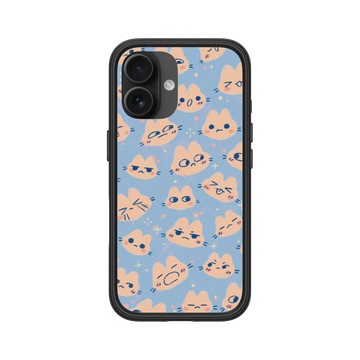 iPhone 16 Mod NX 黑 - Jazlynn - 貓咪貼圖-藍色