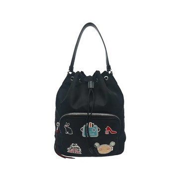 PRADA 1BH097 經典彩色字母LOGO尼龍包手提包水桶包