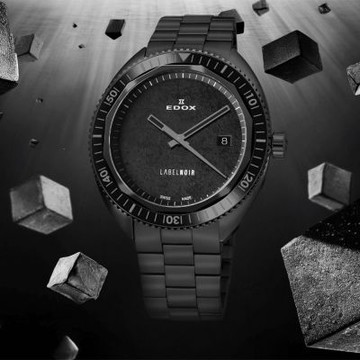 EDOX 伊度錶 X LABEL NOIR Hydro-Sub 限量聯名 天文台認證300米潛水機械錶 夏日煥新提案 送禮推薦 E80128.37NLNM.NLN