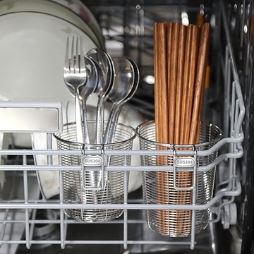 【台灣出貨】 304不鏽鋼筷子筒 筷籠 洗碗機 油炸籃 筷筒 廚房置物架  筷勺瀝水架 烘碗機  筷子桶 勺子瀝水架