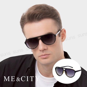 【SUNS】ME&CITY 時尚飛行員太陽眼鏡 抗UV(ME 110003 G372)