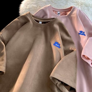 男士t恤短袖2024新款夏季男裝上衣美式復古半袖體恤衫夏裝衣服男