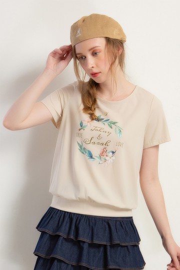 MW 圓領印花上衣