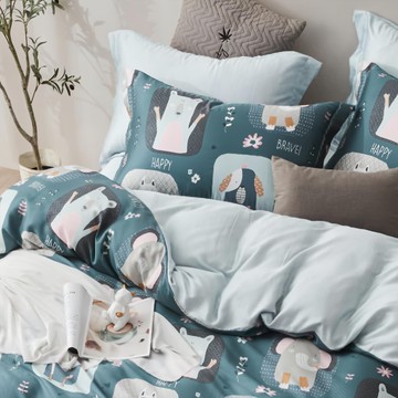 夢之語 40支天絲雙人床包兩用被組  床包+兩用被套+枕套組  212 x 182cm  密嵐狂想