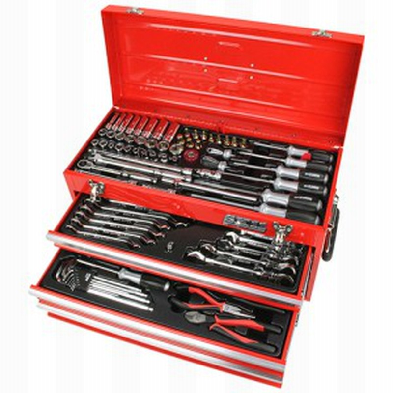 送料無料 整備工具セット ツールセット ハンドツールセット スチール製ツールチェスト レッド 車整備 バイク整備 自転車整備 通販 Lineポイント最大1 0 Get Lineショッピング