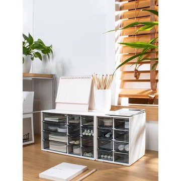 桌面抽屜式收納盒學生書桌上雜物整理盒辦公室文具多層分格儲物柜