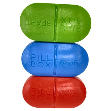 OMORY 攜帶型膠囊六格藥盒 Set 3入 密封防塵  1包