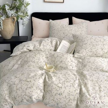 【DUYAN 竹漾】40支精梳棉雙人加大床包三件組 / 暮云畔花 台灣製