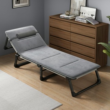 折疊床加厚絨墊辦公室午休單人床家用躺椅折疊午休簡易便攜行軍床