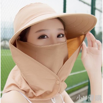 防曬遮陽帽女遮臉出游百搭夏季太陽帽防紫外線采茶帽騎車戶外護臉