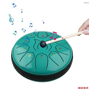 Winn 6 英寸鋼舌鼓 11 音符雨鼓便攜式打擊樂器帶鼓槌適用於冥想瑜伽初學者主要家庭朋友聖誕禮物鋼手