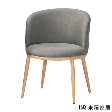 【H&D東稻家居】美諾瑪餐椅(灰色布)(TCM-03905)