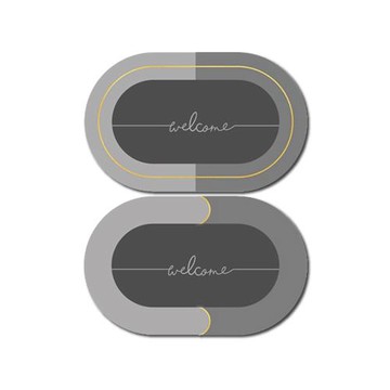 【生活良品】防滑瞬吸橢圓形軟式珪藻土地墊 廚房腳踏地墊 浴室防滑地墊 1入/卷