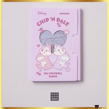 大創 [Daiso Korea] 迪士尼 Chip'n' Dale 控油紙 60 張 | 可愛的口袋繪圖紙