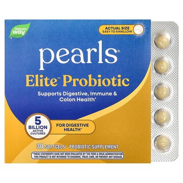 Nature's Way, Pearls® Elite™ 特強型益生菌，50 億 CFU，30 粒軟凝膠