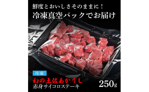 天下味 エイジング工法 熟成肉 土佐あかうし 特選赤身 サイコロステーキ 250g エイジングビーフ 国産 あか牛 赤牛 牛肉 和牛 冷凍配送 真空パック お祝い 高知 芸西村 贈り物 贈答 ギフト