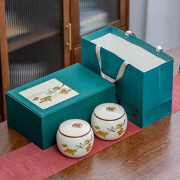 廠家直銷柿柿如意高檔茶葉包裝盒空禮盒金駿眉綠茶紅茶普洱儲茶罐