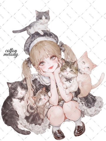 original sticker no.6387 人物貼紙 原創貼紙 女孩貼紙 原創人物貼紙