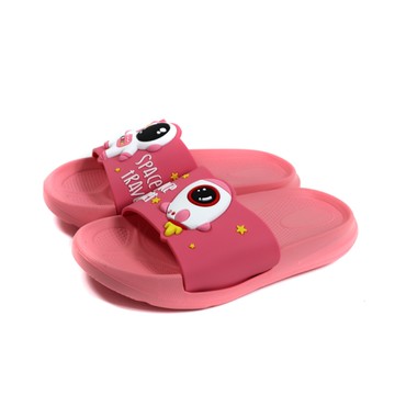 兒童拖鞋 戶外 粉紅色 太空人 火箭 中童 童鞋 285C no256