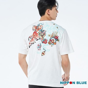 網路獨家【8折↘結帳2件再88折】棒系列財寶魚短TEE(白) - BLUE WAY  日本藍