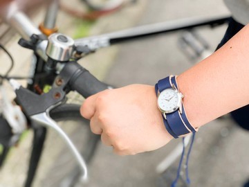 WPILES 假日爸爸休閒海軍 W 樁手錶手鐲手錶 WPW-NNN-N