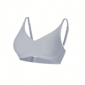 【UU柔托】舒適包覆無痕無鋼圈內衣 - S / 淺霧藍