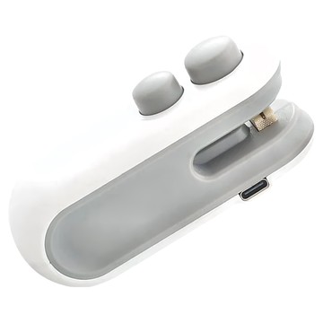 磁吸迷你便攜封口機 Type-C充電 內嵌式切刀 一鍵快速熱封  白色  1個