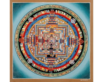 唐卡畫卡拉查克拉曼陀羅  是送給摯愛的美麗禮物。