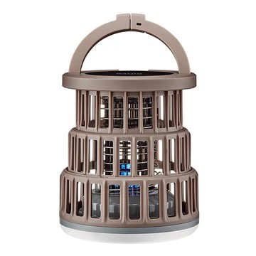 Kinyo 折疊式照明捕蚊兩用燈 咖色  KL-6051