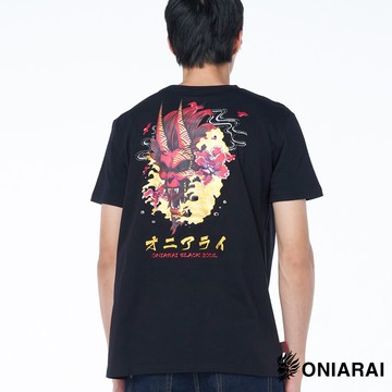 【買1送1】黑魂雲海散花爆裂鬼頭短TEE(黑) - BLUE WAY 鬼洗い