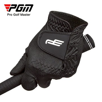 PGM · PlayEagle 高爾夫冰絲防晒手套 高爾夫男士防滑手套 黑色透氣 左手 23-29碼 高爾夫手套