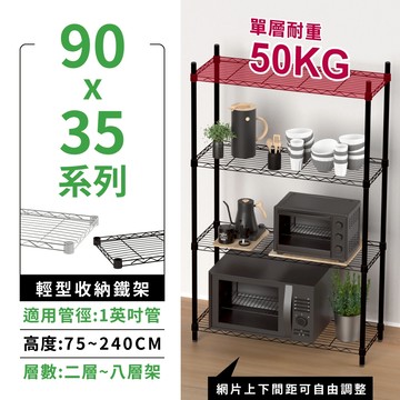 【現貨免運 | 多尺寸】鐵架 層架 90X35四/五/六/七層 收納架 鐵力士架 貨架 波浪架 置物架 展示架 收納櫃