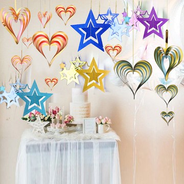 開業裝飾布置吊飾空中創意掛飾浪漫裝飾學校商場超市櫥窗裝飾布置