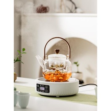 瓷鄰  耐熱玻璃蒸煮茶壺電陶爐套裝耐高溫可加熱煮茶器養生花茶壺