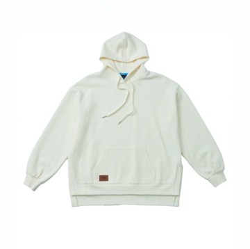 NCAA 帽T 米白 泡芙 格紋 落肩 連帽T 中性 7455105101