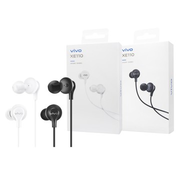 vivo XE110 原廠新款盒裝 / 入耳式線控耳機 3.5mm (黑色,白色)
